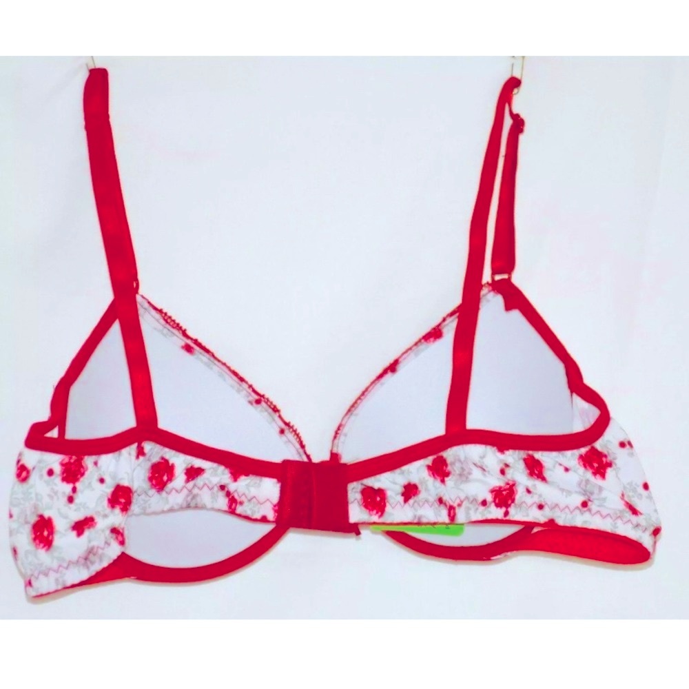 NWT Brazilian Style 🔥🔥Sexy Underwired Padded Bra Floral Print Size Medium - Picture 4 of 9